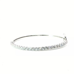 UN-0104 - White Gold over Silver Diamond Tennis Bracelet